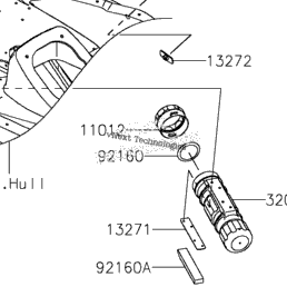 2023 Kawasaki Ultra 310LX (JT1500VPFNN) Hull Front Fittings