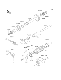 1996 Kawasaki BAYOU 300 4X4 (KLF300-C8) Gear Change Drum