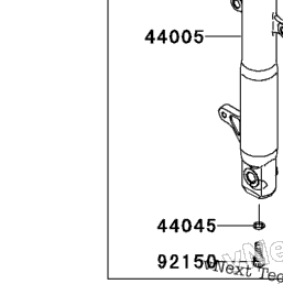 大前 2008 Kawasaki NINJA 250R (EX250J8F) Front Fork | Babbitts Kawasaki