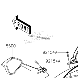 2024 Kawasaki Ninja 500 (EX500GRFAN) Cowling | Babbitts Kawasaki