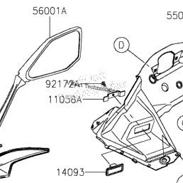 2024 Kawasaki Ninja 500 (EX500GRFAN) Cowling | Babbitts Kawasaki