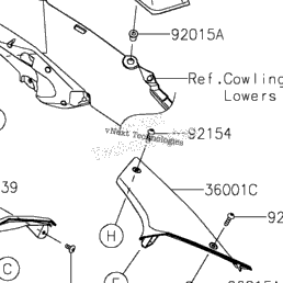 2024 Kawasaki Ninja 500 (EX500GRFAN) Cowling | Babbitts Kawasaki