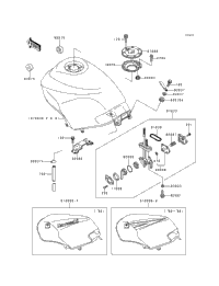 1992 Kawasaki NINJA 250R (EX250-F6) Fuel Tank | Babbitts Kawasaki