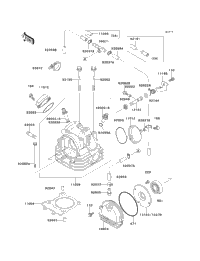 1998 Kawasaki BAYOU 220 (KLF220-A11) Cylinder Head | Babbitts