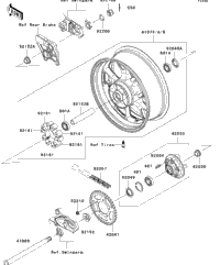 きゃんべる 2007 Kawasaki NINJA ZX-14 (ZX1400A7FA) Rear Wheel/Chain | Babbitts