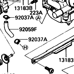 1990 Kawasaki NINJA 250R (EX250-F4) Carburetor | Babbitts Kawasaki