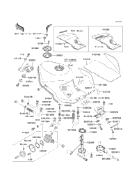 1m11k7kページ 1993 Kawasaki NINJA ZX-11 (ZX1100-D1) Fuel Tank (Zx1100-D1