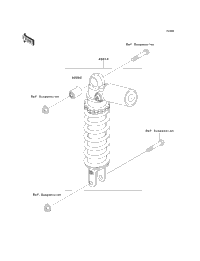 ハンス1 2000 Kawasaki NINJA ZX-12R (ZX1200-A1) Shock Absorber(S