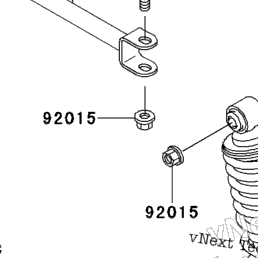 1992 Kawasaki BAYOU 220 (KLF220-A5) Rear Suspension | Babbitts