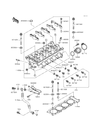 1995 Kawasaki NINJA ZX-9R (ZX900-B2) Cylinder Head
