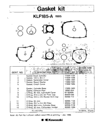 BBxyb185ページ Powersports Kawasaki - KLF185 (BAYOU 185) 1987 - Crankcase