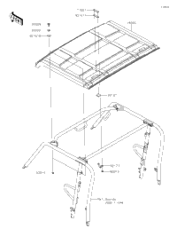 2020 Kawasaki MULE PRO-FX (KAF820GLF) Sun Top | Babbitts Kawasaki