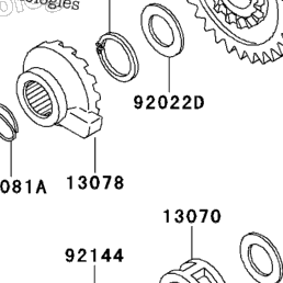 1997 Kawasaki MOJAVE 250 (KSF250-A11) Kickstarter Mechanism