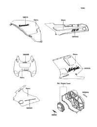 1992 Kawasaki ZX-11 (ZX1100-C3) Decal (Ebony)(Zx1100-C3/C4