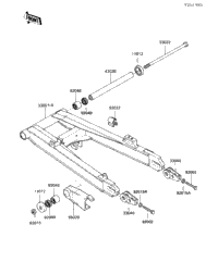 1985 Kawasaki GPz (ZX550-A2) Swing Arm | Babbitts Honda Parts House