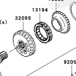 2007 Kawasaki NINJA ZX-6R (ZX600P7F) Starter Motor