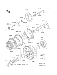 ロン出品 2004 Kawasaki NINJA ZX-6RR (ZX600-M1) Clutch | Babbitts Kawasaki