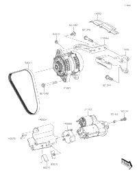 OSA Starter Motor For Kawasaki Mule PRO-FX 812cc (2016-2019) – Replaces MIA11732, 21163-0751, 19119