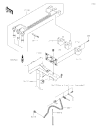 ako3195ページ Frame Fittings (Rear) replacement parts for 2017 Kawasaki