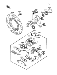 1989 Kawasaki NINJA ZX-10 (ZX1000-B2) Rear Brake | Babbitts