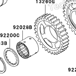 2003 Kawasaki NINJA ZX-6R (ZX636-B1) Transmission | Babbitts