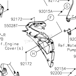 五倫図 2024 Kawasaki Ninja 500 (EX500GRFNL) Cowling Lowers | Babbitts