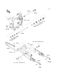 2009 Kawasaki NINJA ZX-14 (ZX1400C9F) Swingarm | Babbitts Kawasaki