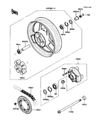 1988 Kawasaki NINJA 600R (ZX600-C1) Rear Wheel/Chain | Babbitts
