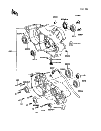 1984 Kawasaki KDX80 (KDX80-C1) Crankcase | Babbitts Kawasaki Parts