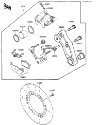 1985 Kawasaki Ninja (ZX900-A2) Rear Brake | Babbitts Kawasaki