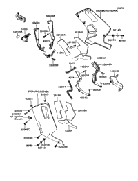 小物 C 1991 Kawasaki ZX-11 (ZX1100-C2) Cowling Lowers | Babbitts
