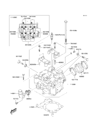 2006 Kawasaki KFX400 (KSF400A6F) Cylinder Head | Babbitts Kawasaki