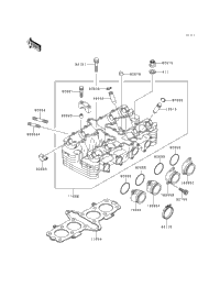 2000 Kawasaki ZR-7 (ZR750-F2) Cylinder Head | Babbitts Kawasaki