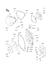 1990 Kawasaki NINJA ZX-6 (ZX600-D1) Engine Cover | Babbitts