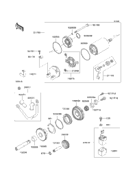 2000 Kawasaki NINJA ZX-12R (ZX1200-A1) Starter Motor | Babbitts
