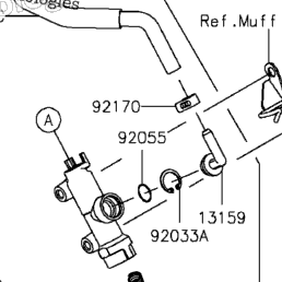 2015 Kawasaki NINJA ZX-6R ABS (ZX636FFF) Rear Master Cylinder