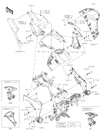 2017 Kawasaki VERSYS-X 300 ABS (KLE300CHF) Cowling Lowers