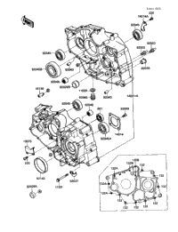 1988 Kawasaki BAYOU 220 (KLF220-A1) Crankcase | Babbitts Kawasaki