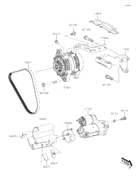 2020 Kawasaki MULE PRO-FXT (KAF820BLF) Starter Motor | Babbitts