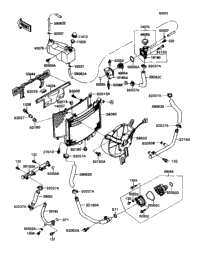 その他 RN 1991 Kawasaki ZX-11 (ZX1100-C2) Radiator | Babbitts Kawasaki