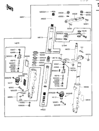 1987 Kawasaki Ninja 600RX (ZX600-B1) Front Fork | MRCycles