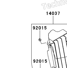 2013 Kawasaki KX250F (KX250ZDF) Radiator | Babbitts Kawasaki Parts