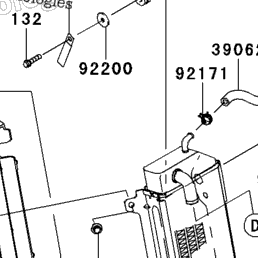 2013 Kawasaki KX250F (KX250ZDF) Radiator | Babbitts Kawasaki Parts