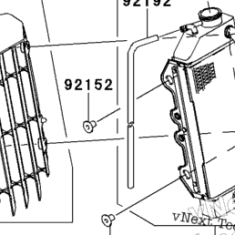 kx250fの2013年ラジエター 2013 Kawasaki KX250F (KX250ZDF) Radiator | Babbitts Kawasaki Parts