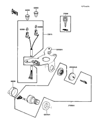 1988 Kawasaki BAYOU 185 (KLF185-A4) Ignition Switch | Babbitts