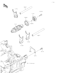 2023 Kawasaki Ninja ZX-4R ABS (ZX400PPFNN) Gear Change Drum/Shift