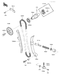 1985 Kawasaki Bayou 185 (KLF185-A1) Camshaft/Chain/Tensioner