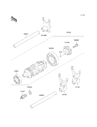1999 Kawasaki NINJA ZX-9R (ZX900-C2) Gear Change Drum/Shift