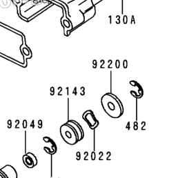 1996 Kawasaki KX125 (KX125-K3) Cylinder Head/Cylinder