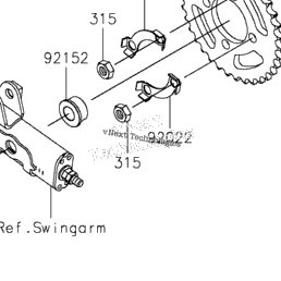 2019 Kawasaki W175/W175 SE (BJ175AKF) Rear Hub | Babbitts Kawasaki